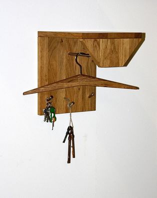 Massivholz Garderobe mit Hutablage Wildeiche geölt Wand-leiste holz garderoben panell