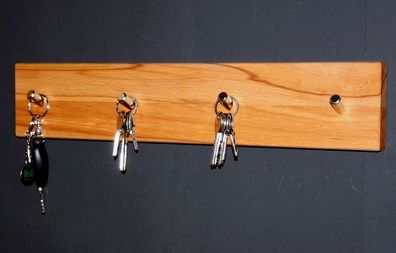 Massivholz Haken-leiste Kernbuche geölt NEU Wand-garderobe Holz panell Schlüßel brett
