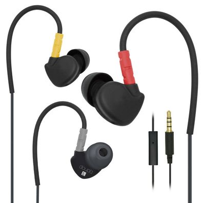 Sport Earphone Kabelgebunden In-Ear Headset Mikrofon Kopfhörer Ohrhörer