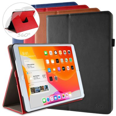 360 drehbar Schutz Hülle iPad 2019 10.2" Smart PU Leder Cover Case Ständer Folie