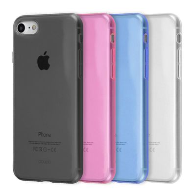 Ultra Slim Case iPhone SE / 8 7 / Plus TPU Schutz Hülle Soft Cover Clear Farbe Folie