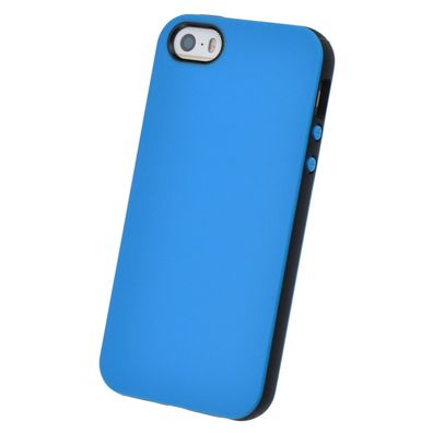 TPU Case iPhone 5 5S SE SolidFit Hülle PureColor Silikon Schale Cover Blau