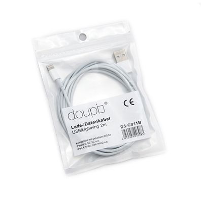 3x USB 8pin Daten Lade Kabel iPhone 8 7 6 6s Plus 5 5S 5C SE iPad iPod Weiß 2m