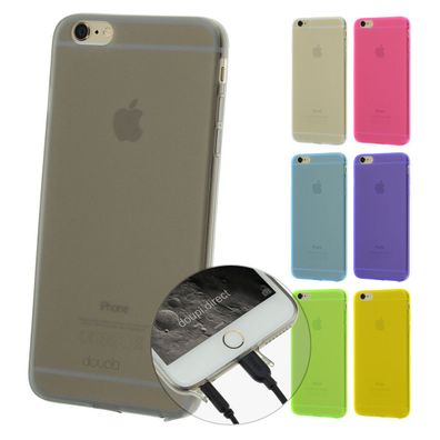 TPU Case iPhone 6 6S Plus Silikon Hülle Cover Matt Clear Staub Schutz Etui Folie