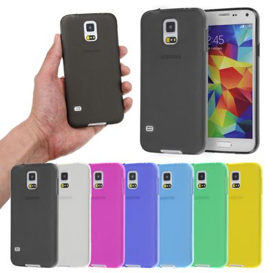 TPU Case Samsung S5 / S5 Neo Schutz Matt Silikon Skin Hülle Cover Schale Folie