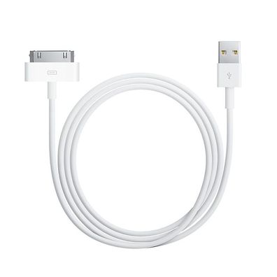2x USB 30pin Daten Sync Lade Kabel iPhone 4 4S 2G 3G iPad 2 3 iPod Weiß 1m