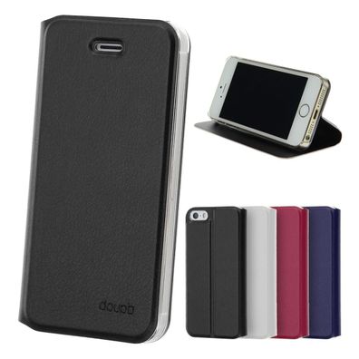 Flip Case iPhone 5 5S SE / 4 4S Etui Cover Aufstellbar Ständer Cover Hülle Folie