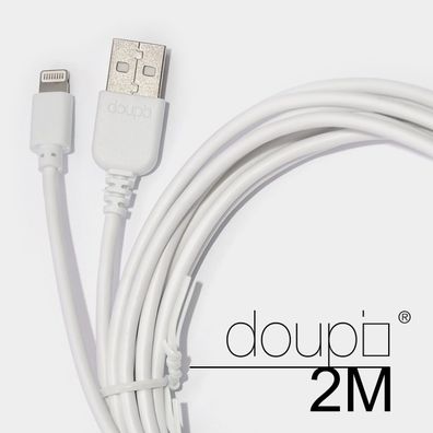 USB Lightning Daten Lade Kabel iPhone X 8 7 6 6s Plus 5 5C SE iPad iPod Weiß 2m