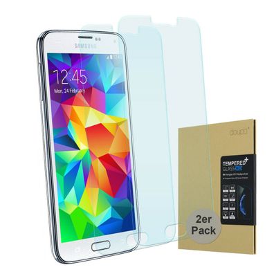 2x 9H Hartglas Samsung Galaxy S5 HD Display Schutz Panzer Verbundglas Klar Folie