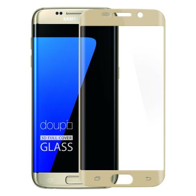 9H Hartglas Samsung S7 Edge HD Panzerfolie 3D Display Schutz Glas FullCover Gold
