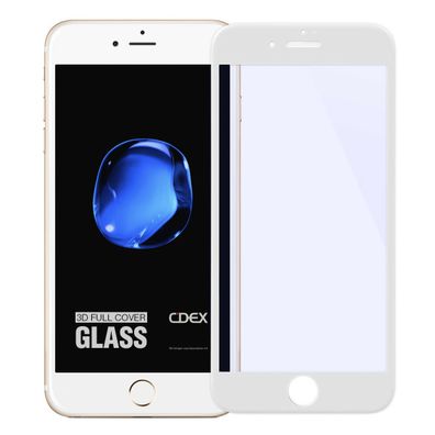 9H Hartglas iPhone 7 Plus 3D Panzer Folie 3D Display Schutz FullCover Weiß