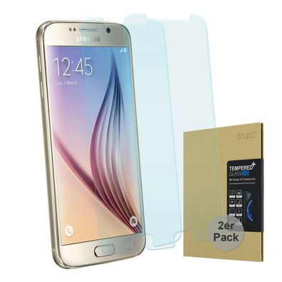 2x 9H Hartglas Samsung Galaxy S6 HD Display Schutz Panzer Verbundglas Klar Folie