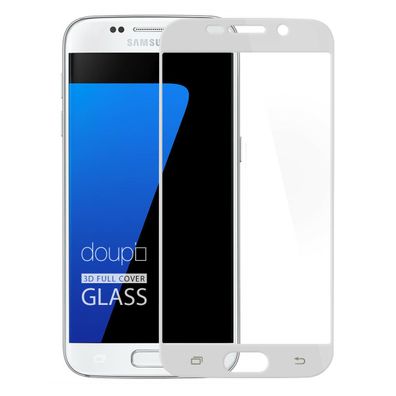 9H Hartglas Samsung S7 HD Panzer Folie 3D Display Schutz Glas FullCover Weiß