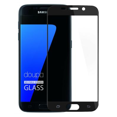 9H Hartglas Samsung S7 HD Panzer Folie 3D Display Schutz Glas FullCover Schwarz