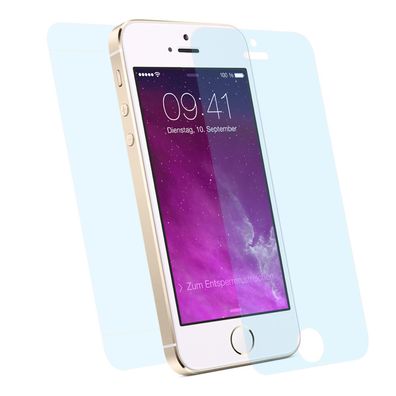 2x Matt Schutzfolie iPhone 5 5S SE Anti Reflex Entspiegelt Display Protector F + B