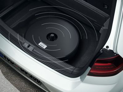 Volkswagen Plug & Play Soundsystem Reserveradmulde, 300W Sinus Golf 7 2-türer