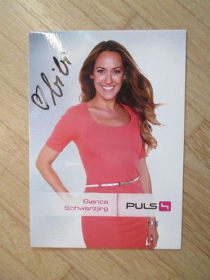 Puls4 Fernsehmoderatorin Bianca Schwarzjirg - handsigniertes Autogramm!!!