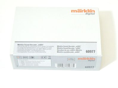 Märklin H0 60977, Sound Decoder mSD3 (E - Lok), MTC/21pol (mfx/ DCC/ MM), neu, OVP
