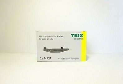 Minitrix ( Trix ) N 14934, 5x Elektrischer Weichenantrieb links, neu, OVP