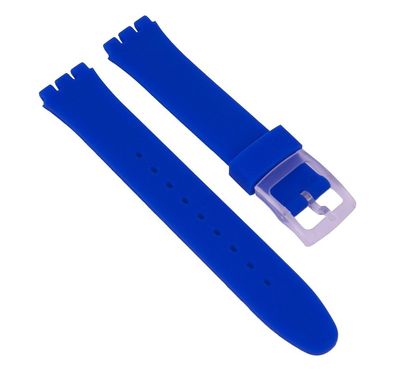 Minott Ersatzband Silikon Blau passend zu Swatch Gent 17mm 27180