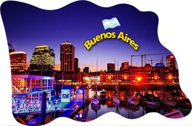 Buenos Aires Argentinien Fridge Magnet Flagge Fahne Epoxid Reise Souvenir