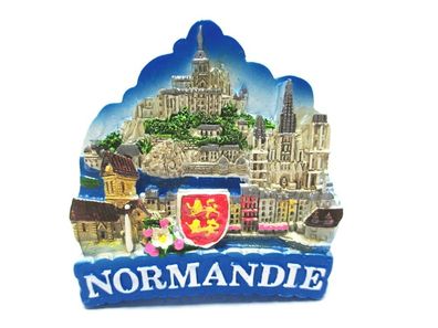 Normandie Magnet Le Mont Poly Glanzlack Souvenir Frankreich (760)