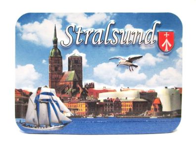 Stralsund Relief 3D Optik unebener Magnet Germany Souvenir 9 cm