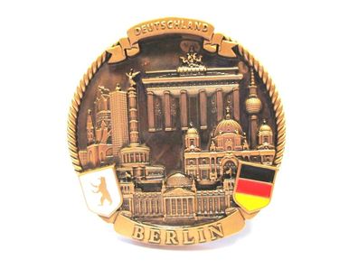 Berlin Metall Magnet Souvenir Germany 6er Collage mit Highlights
