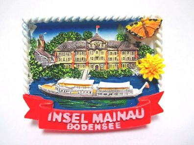 Bodensee Insel Mainau Magnet Poly 7 cm Germany Souvenir (384)
