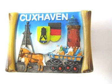Cuxhaven Magnet Poly Rolle 7 cm , Souvenir Germany, Deutschland, Neu