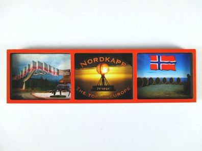 Nordkapp 3 D Holz Souvenir Deluxe Magnet Norwegen Norway Neu