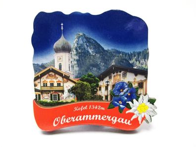 Oberammergau Kofel Berg Souvenir Deluxe Holz Magnet Germany Neu