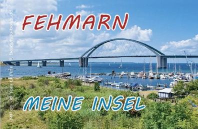 Fehmarn Ostsee mit Brücke Germany Foto Magnet Reise Souvenir, Neu