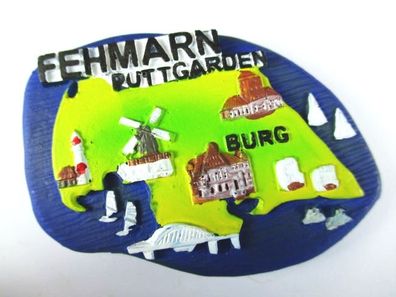 Fehmarn Insel Polyresin Magnet Germany Deutschland Souvenir, Neu