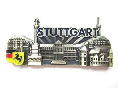 Stuttgart Schloßplatz Magnet Metall , Souvenir Germany, Deutschland, Neu