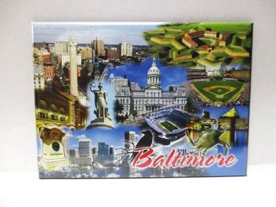 19 Baltimore Maryland Football Monument USA Souvenir Foto Magnet,Amerika,Neu 