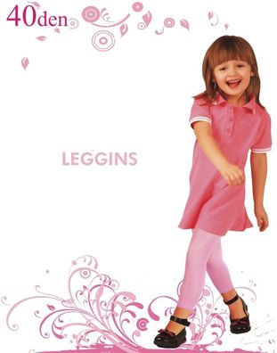 Kinder Mädchen Leggings Leggins blickdicht wie Strumpfhose 40den 116 128 140