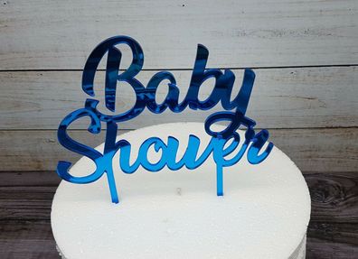 Caketopper Babyshower - blau Tortenstecker Tortenaufsatz Kuchenstecker