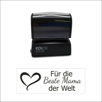 Stempel Für die beste Mama der Welt - Mama Mami Geschenk Colop Eos Selbstfärber
