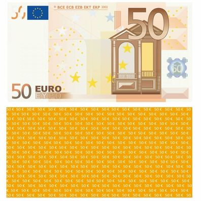 100X 50 Euro Premium Spielgeld 102 x 56 mm Geld Banknoten Geldschein Money 75%