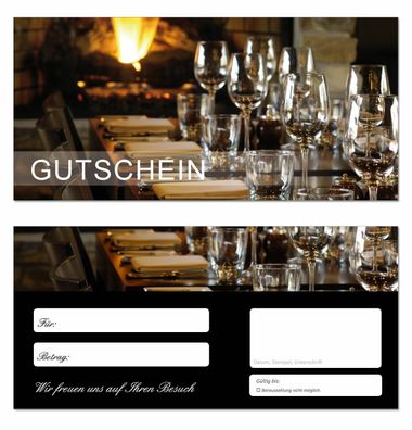 200 x Geschenkgutscheine (Gastro-657) TOP Gutscheine für Gastronomie Restaurant