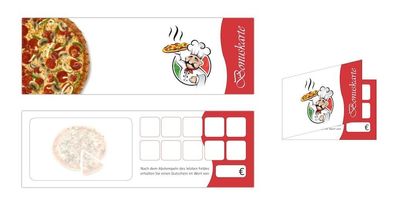 400 Stück Premium Pizza Bonuskarten, Treuekarten, Kundenkarten Gastronomie