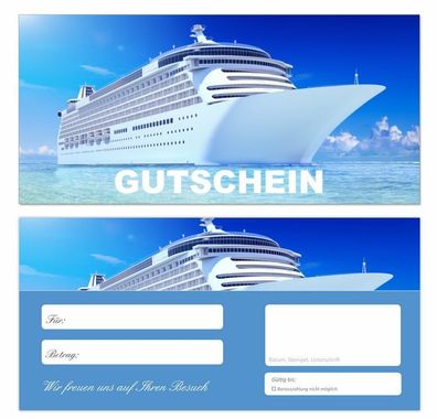10 x TOP Premium Geschenkgutscheine (Kreuzfahrt-676) Reisen Urlaub Gutscheine