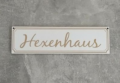 Schild Hexenhaus -- Holz Deko Tür Wand Shabby Geschenk Türschild