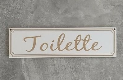 Toilette -- Schild Holz Deko Tür Wand Shabby Geschenk Türschild