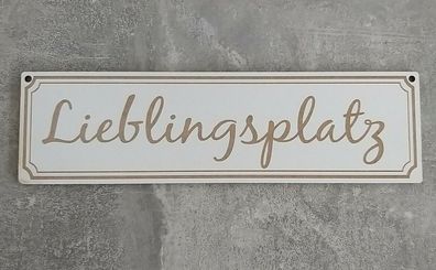 Schild Lieblingsplatz -- Holz Deko Tür Wand Shabby Geschenk Türschild