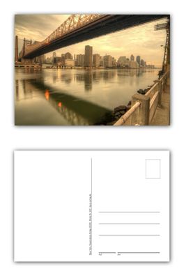 12 Stück Postkarten Queensboro Bridge New York City Brücke über den East River