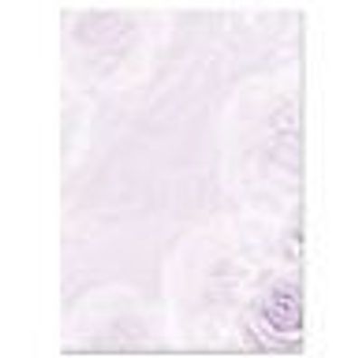100 Blatt Motivpapier-5010 - A4 Format, Motiv: Blumen-Violett, Briefpapier TOP