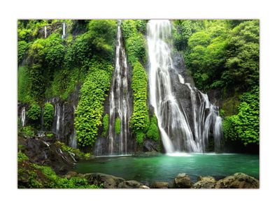 XXL Poster 100 x 70cm Dschungel Wasserfall tropischer Regenwald (F234) gerollt