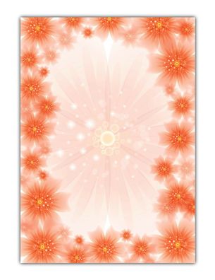 Blumen Motiv-Briefpapier rote Blüten (MPA-5202, DIN A4, 100 Blatt)